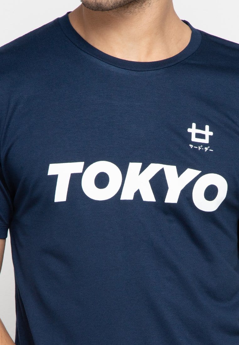 Third Day MTF88 tokyo logo navy kaos pria