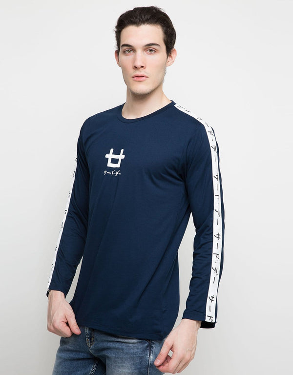 Third Day MTG93 l/s kaos pria unisex logo icon list katakana navy