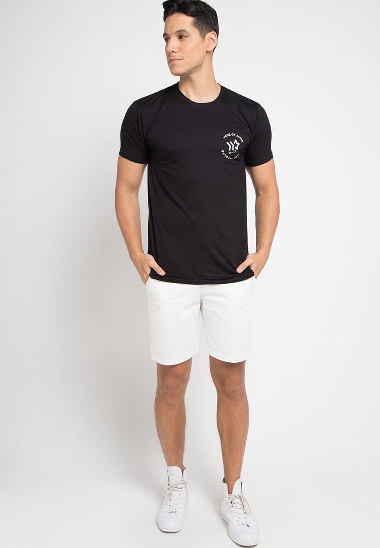 Nade NT244 back circle logo blk T-shirt Hitam