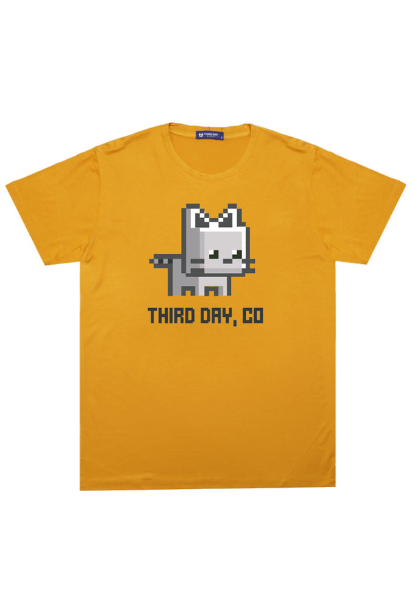 Third Day MTM52 kaos t shirt pria instacool thirdday kucing pixel kuning