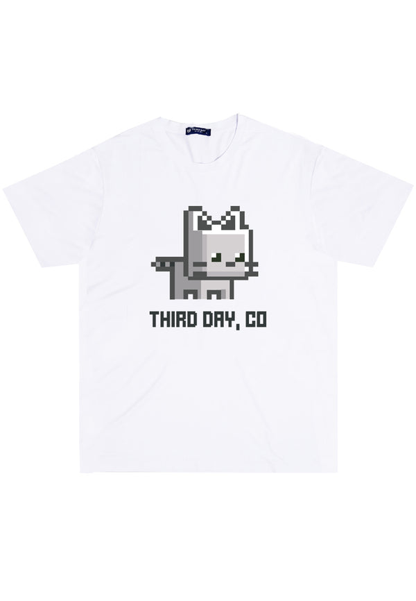 Third Day MTM33 kaos t shirt pria instacool thirdday kucing pixel putih