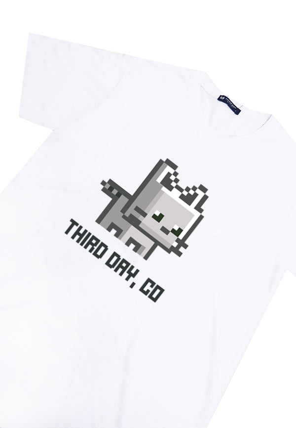 Third Day MTM33 kaos t shirt pria instacool thirdday kucing pixel putih
