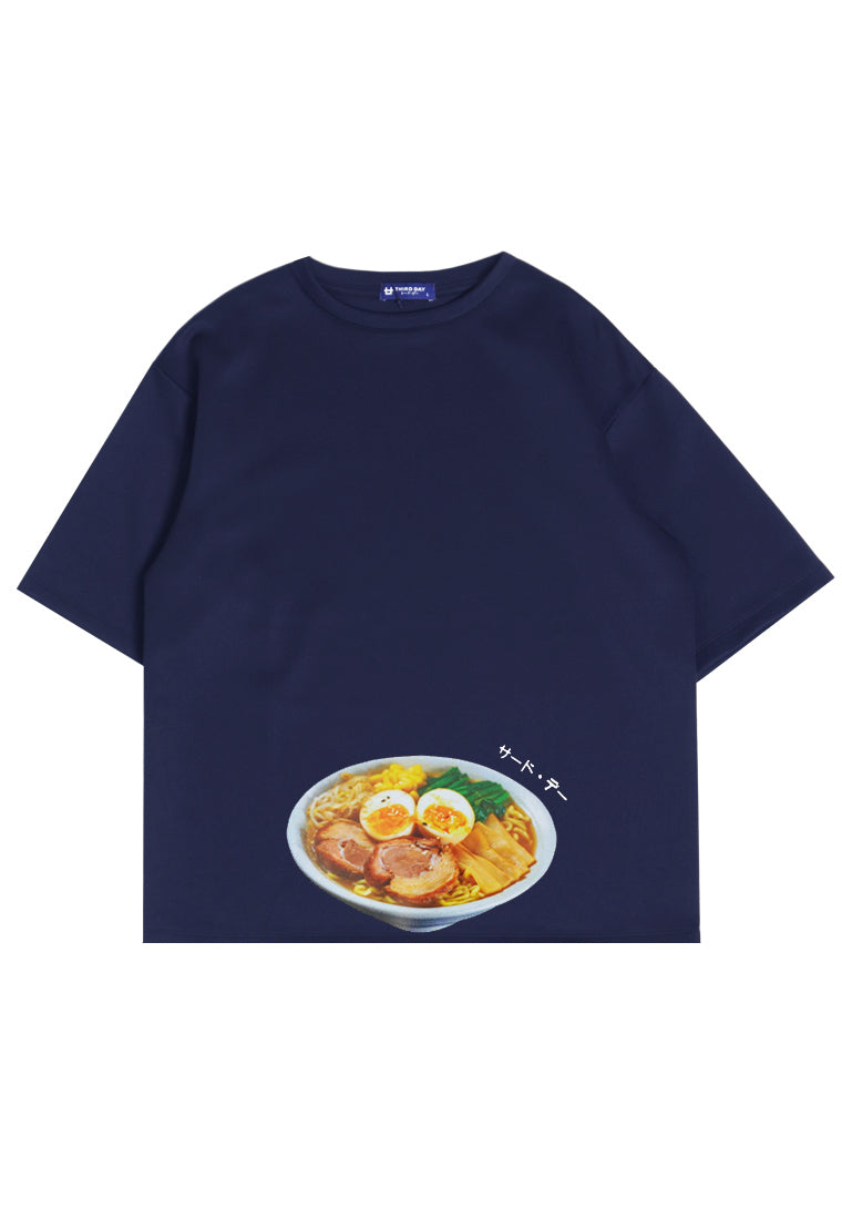 Third Day MTO02 Kaos Tshirt Pria Oversize Thirdday Ramen navy