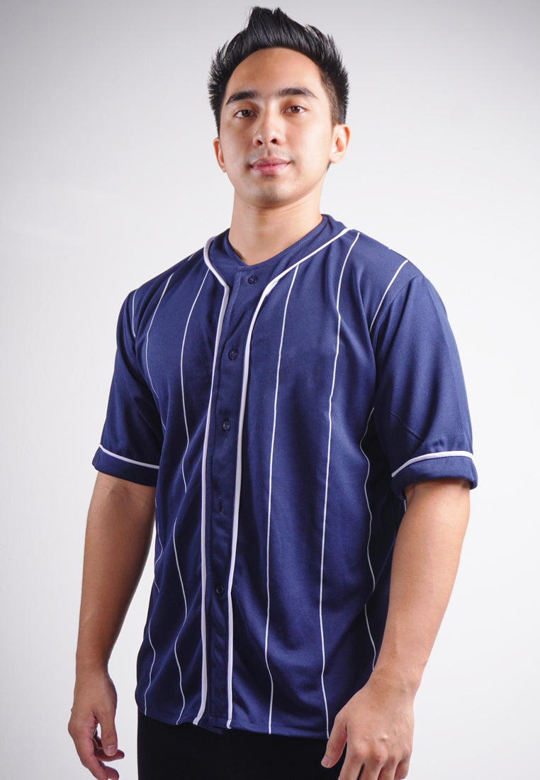 Third Day MTO08 Kaos Baseball Oversize Polos Bergaris Navy