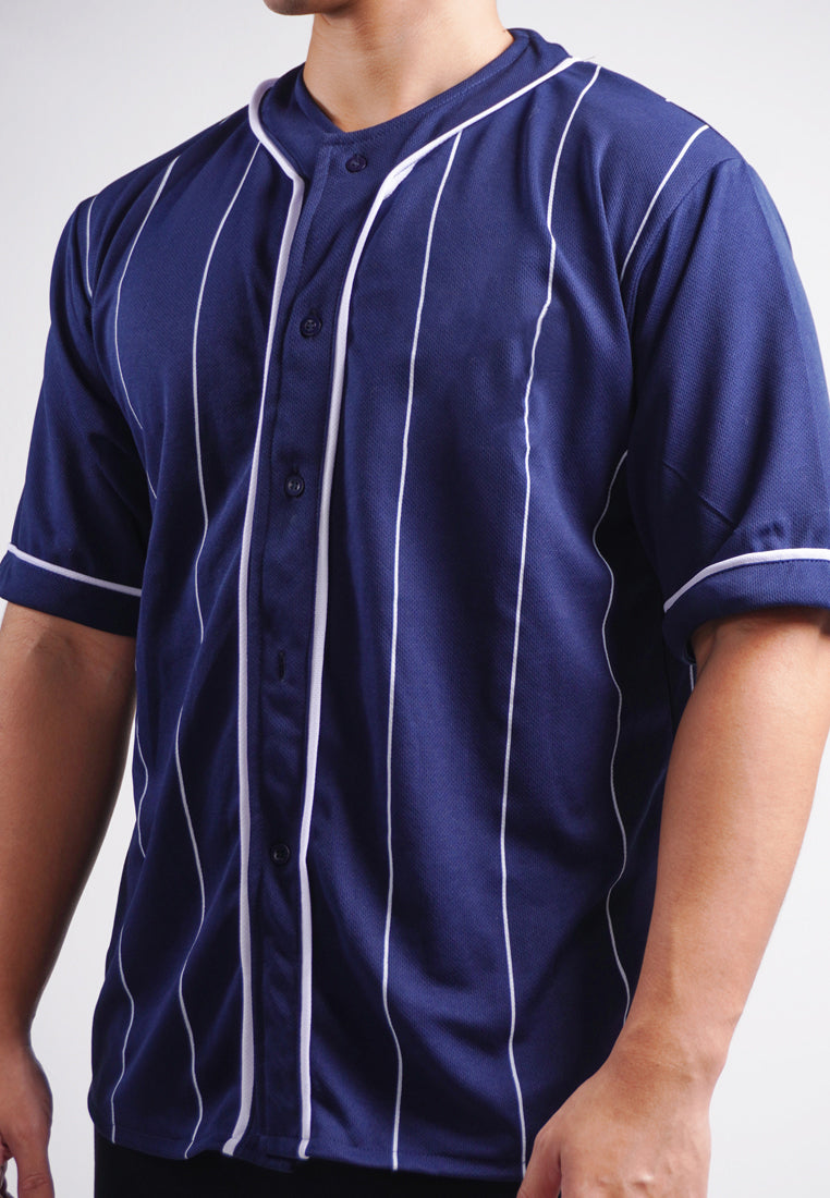 Third Day MTO08 Kaos Baseball Oversize Polos Bergaris Navy