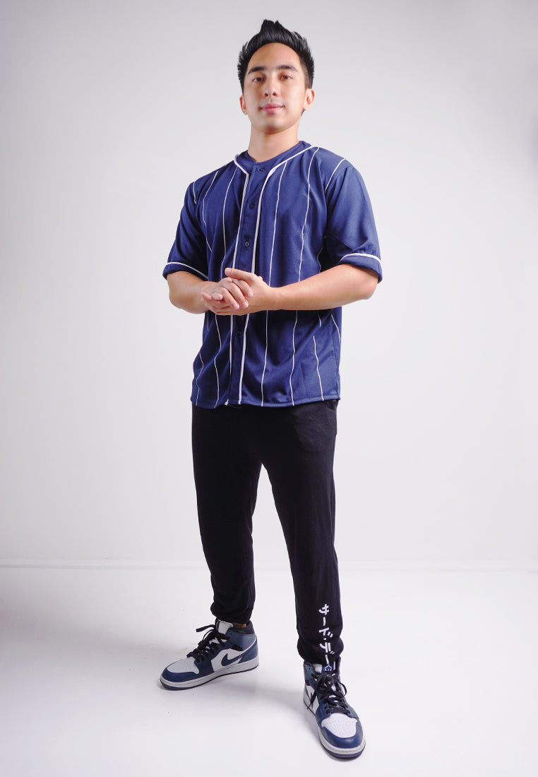 Third Day MTO08 Kaos Baseball Oversize Polos Bergaris Navy