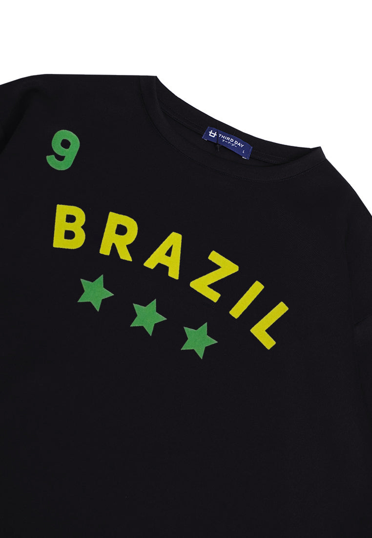 Third Day MTO17 Kaos T-Shirt Pria Oversize Thirdday Brazil Hitam