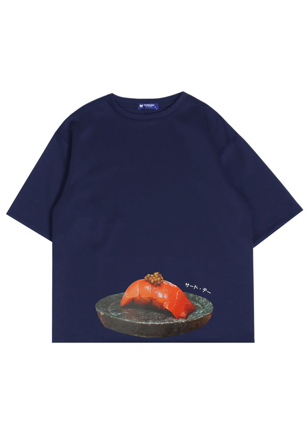 Third Day MTO04 Kaos T-Shirt Pria Oversize Thirdday Sushi Navy