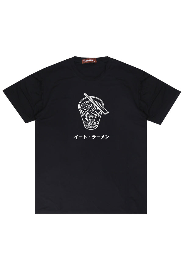 Nade NTC02 kaos pria tangan pendek nade japan eat ramen hitam