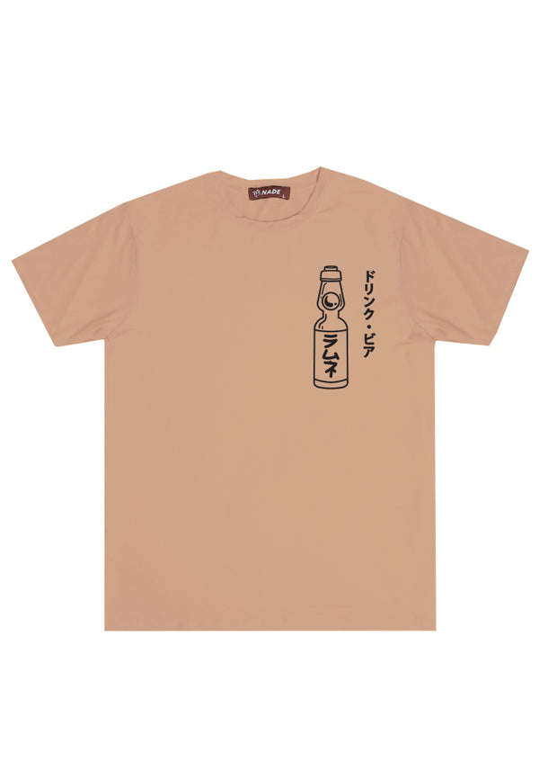 Nade NTC03 kaos pria tangan pendek nade japan drink beer khaki