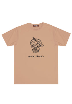 Nade NTC04 kaos pria tangan pendek nade japan eat ramen khaki