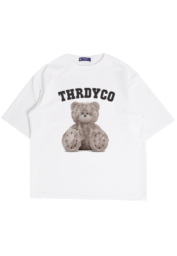 Third Day MTL93 kaos t shirt pria oversize thirdday beruang bear abu thrdyco putih