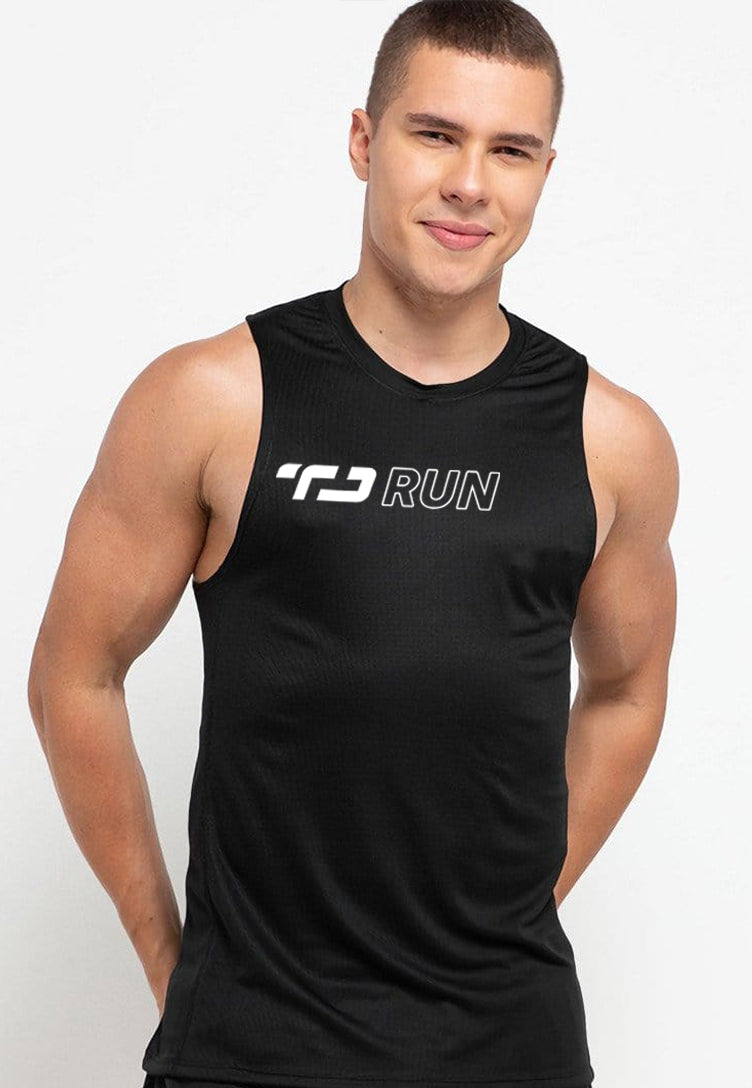 Td Active MS174 sleeveless kutung running jersey TD Run Danan hitam