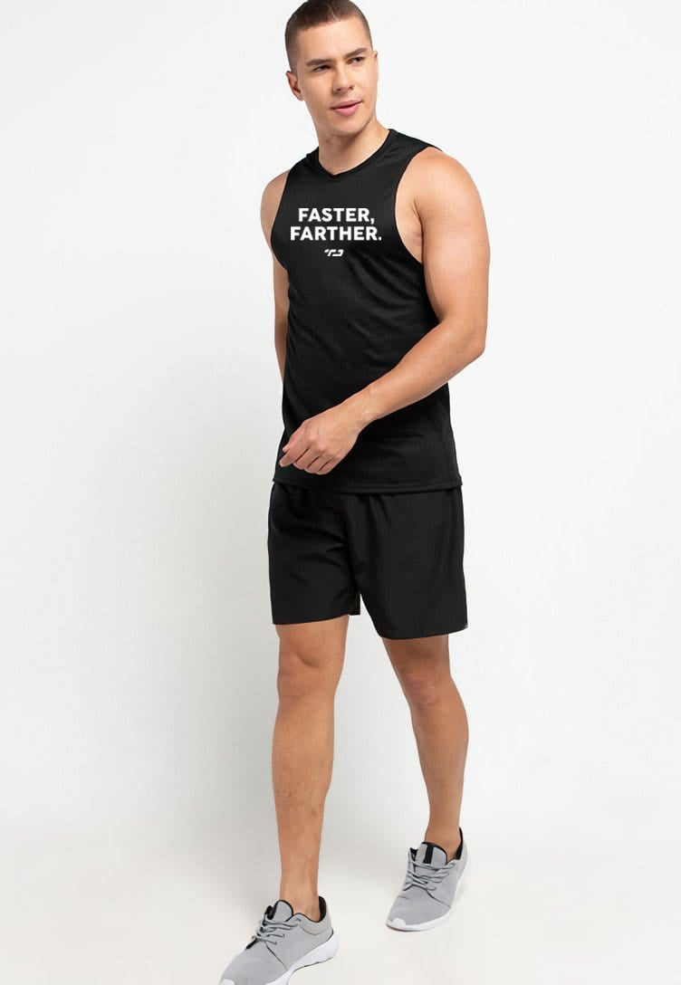 Td Active MS175 sleeveless kutung running jersey Faster Father hitam