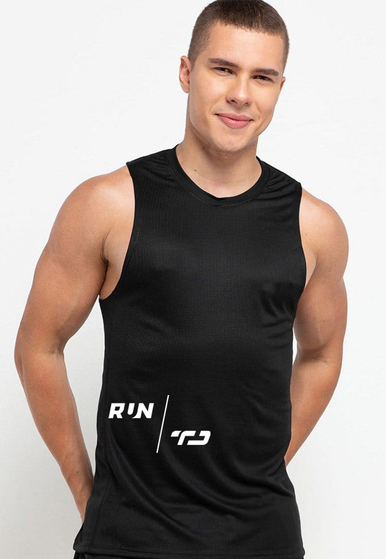 Td Active MS180 sleeveless kutung running jersey Run Slash TD hitam