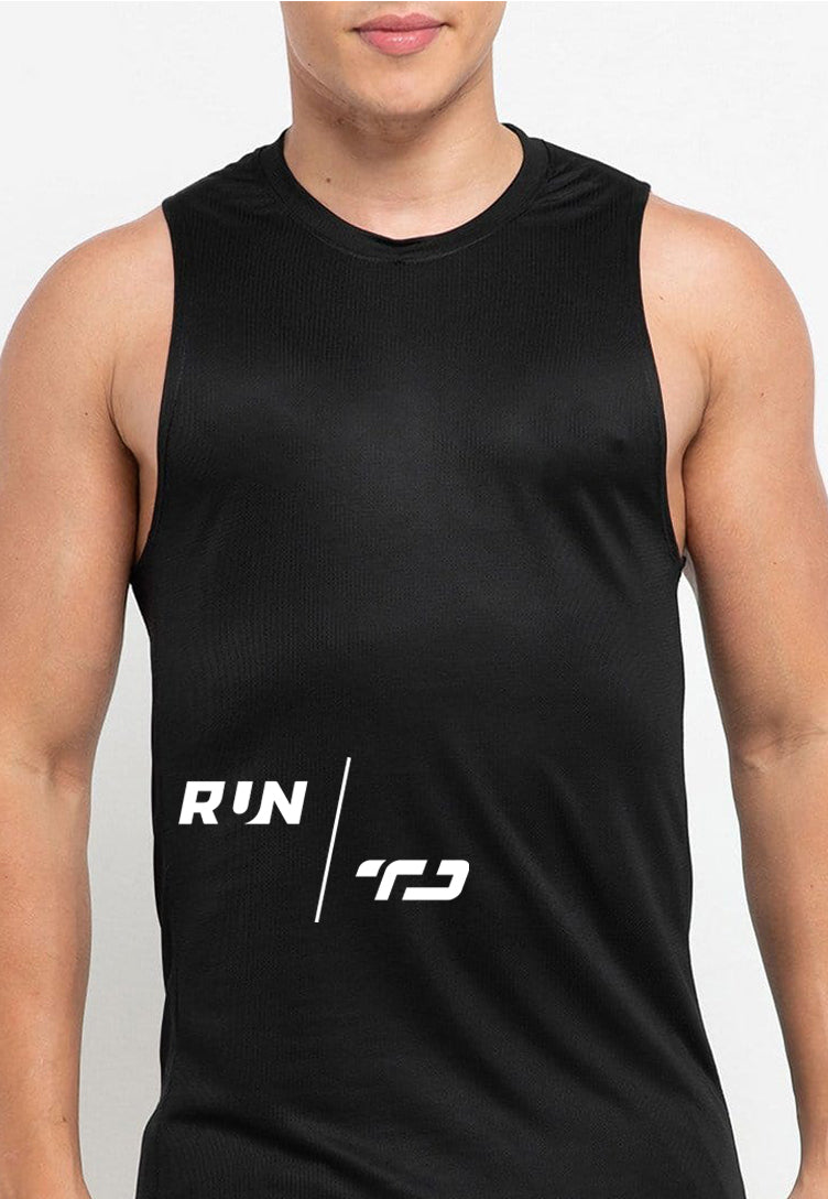 Td Active MS180 sleeveless kutung running jersey Run Slash TD hitam