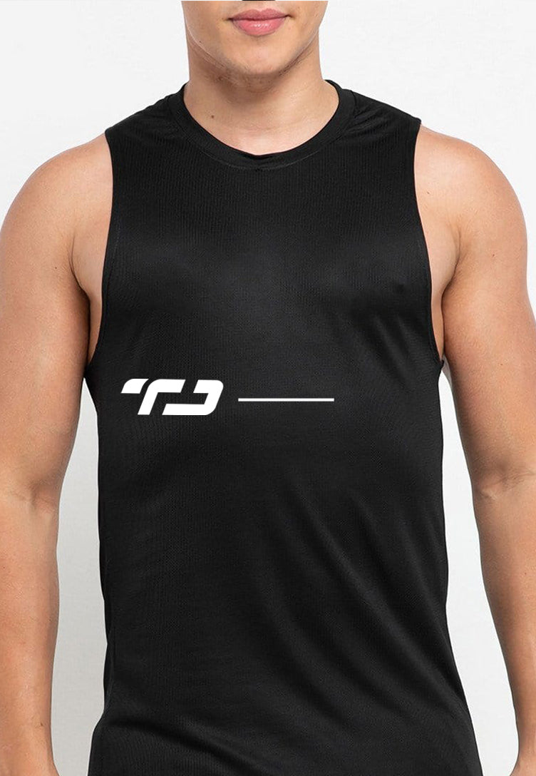 Td Active MS179 sleeveless kutung running jersey TD 1line hitam