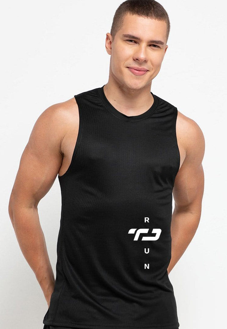 Td Active MS178 sleeveless kutung running jersey TD Run Belly hitam