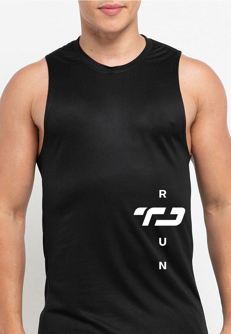Td Active MS178 sleeveless kutung running jersey TD Run Belly hitam