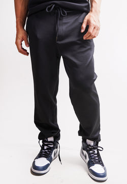 Thirdday MC023 celana jogger panjang loose fit scuba black