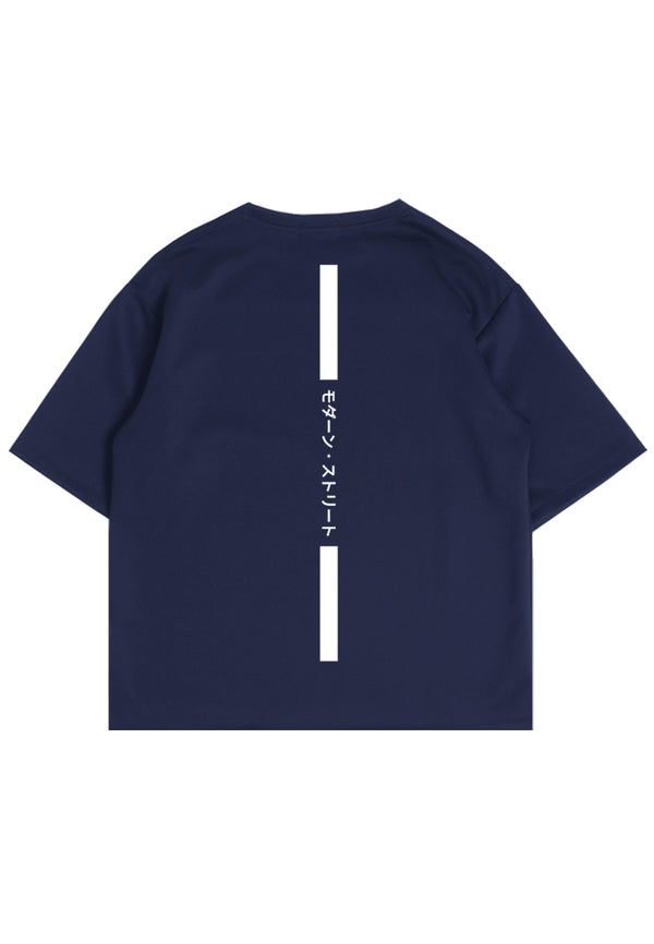 Third Day MTM10 kaos oversize tebal scuba pria thirdday osaka katakana back vertikal navy