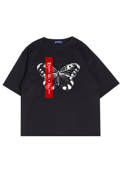 Third Day MTM22 kaos oversize tebal scuba thirdday butterfly hitam