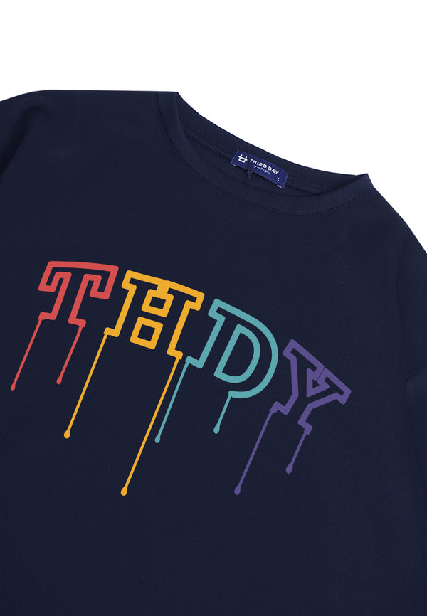 Third Day MTM23 kaos oversize tebal scuba thirdday thdy colorful navy