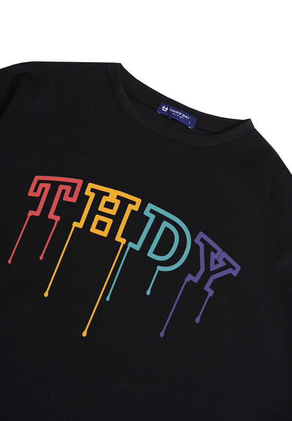 Third Day MTM25 kaos oversize tebal scuba thirdday thdy colorful hitam