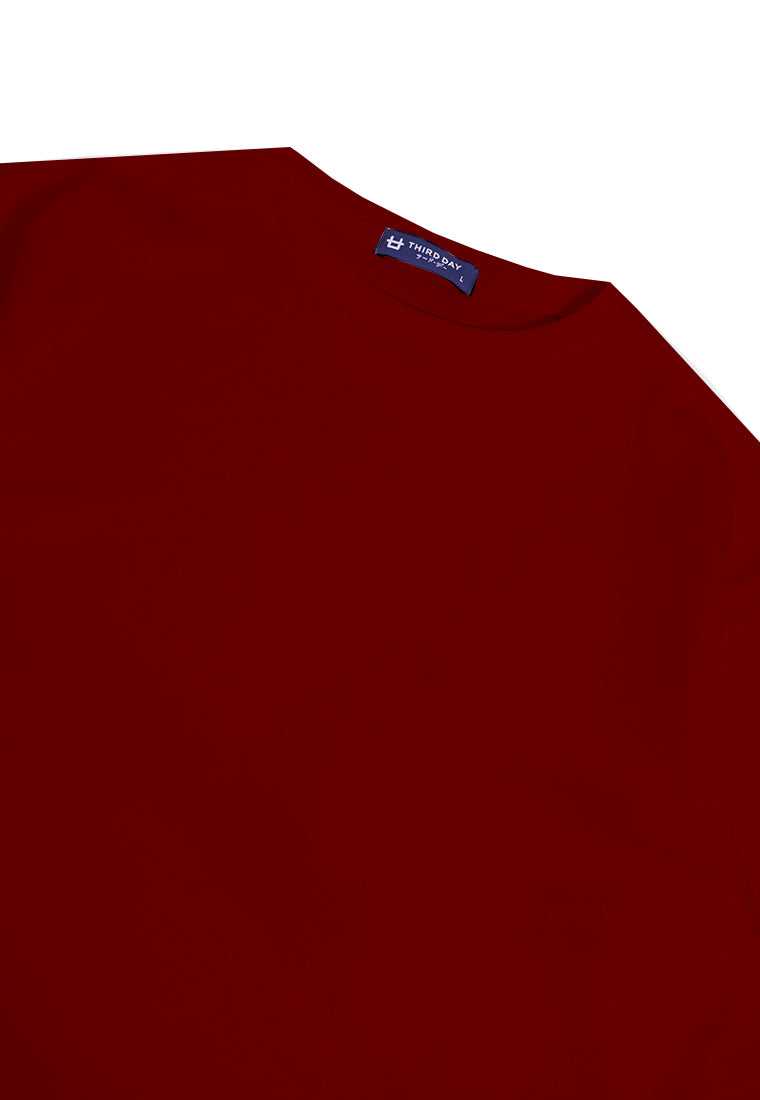 Third Day MTM01 kaos oversize scuba Polos maroon