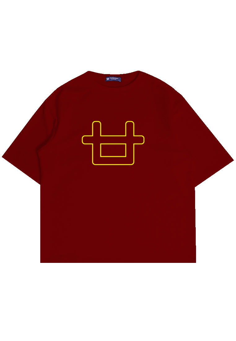 Third Day MTM15 kaos oversize tebal scuba thirdday big logo dateng maroon