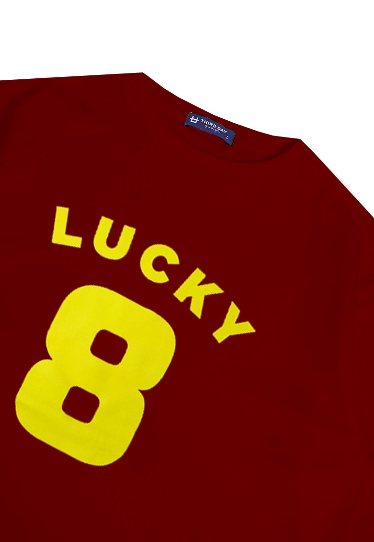 Third Day MTM17 kaos oversize tebal scuba thirdday lucky8 maroon