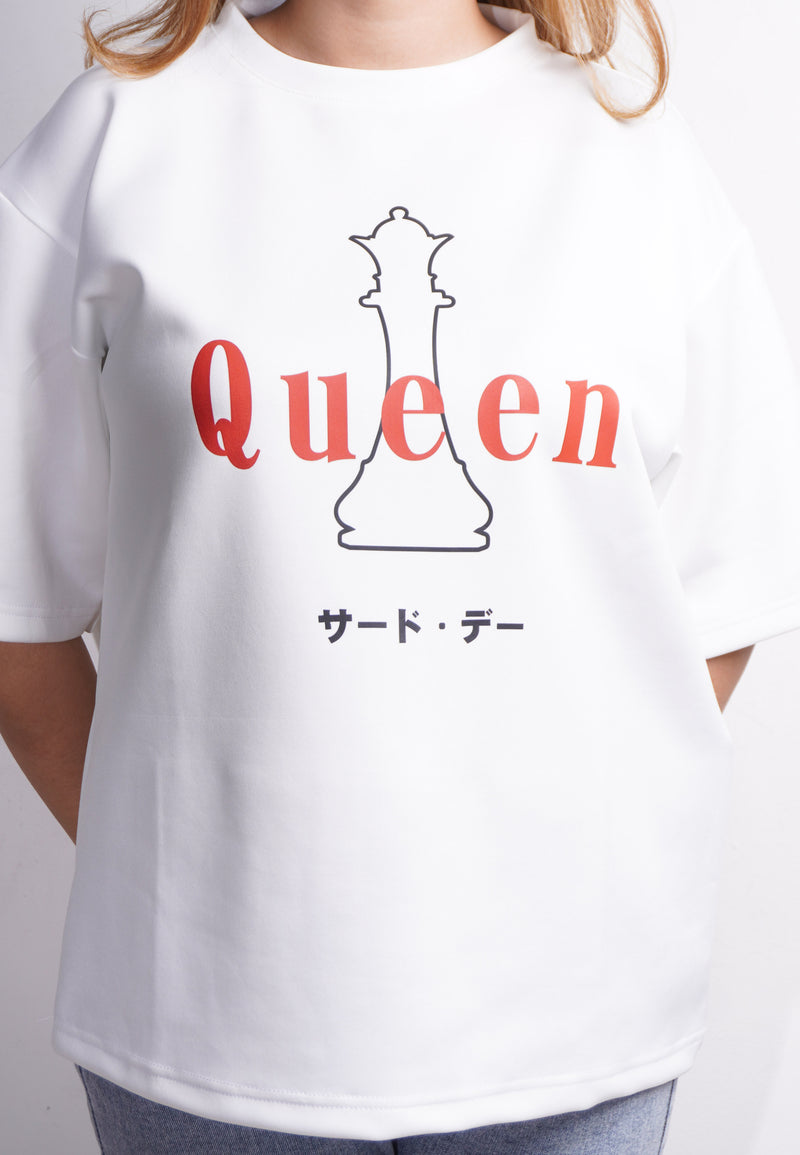 Third Day MTM39 kaos oversize tebal scuba korea thirdday couple queen putih