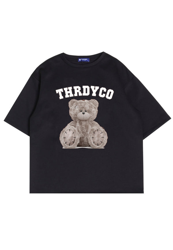 Third Day MTM40 kaos oversize couple beruang abu teddy bear grey hitam