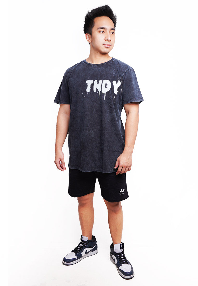 Third Day MTM44 kaos acid wash thdy wet paint navy