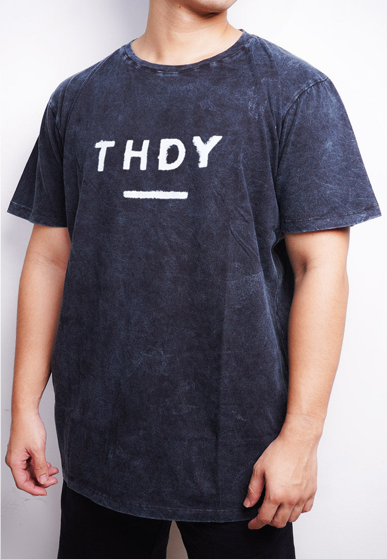 Third Day MTM45 kaos acid wash navy spray paint thdy navy