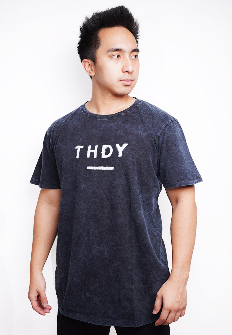 Third Day MTM45 kaos acid wash navy spray paint thdy navy