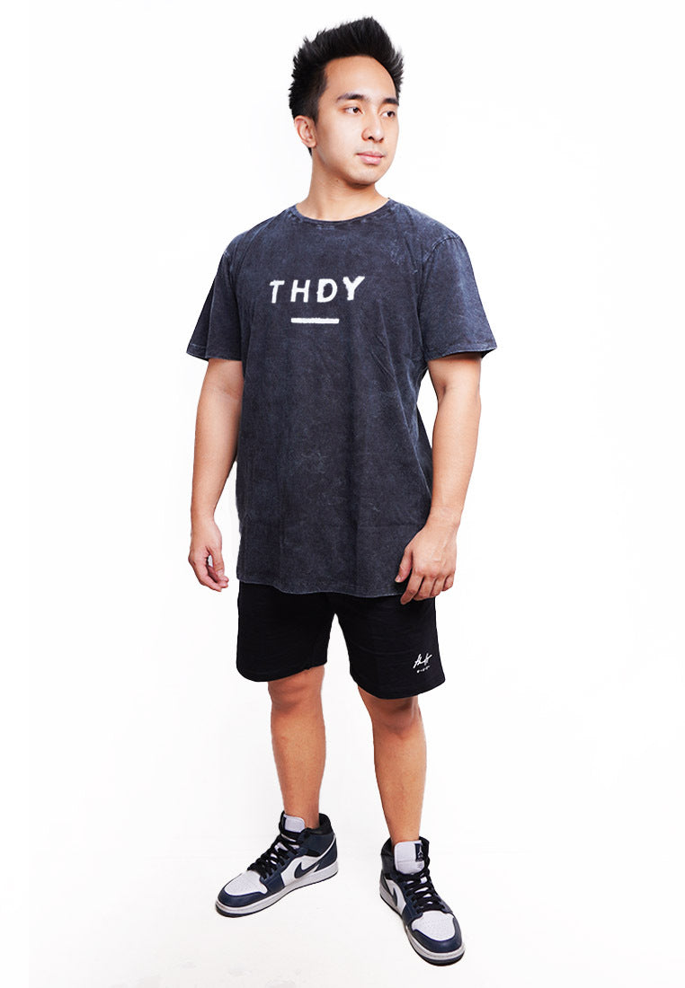 Third Day MTM45 kaos acid wash navy spray paint thdy navy