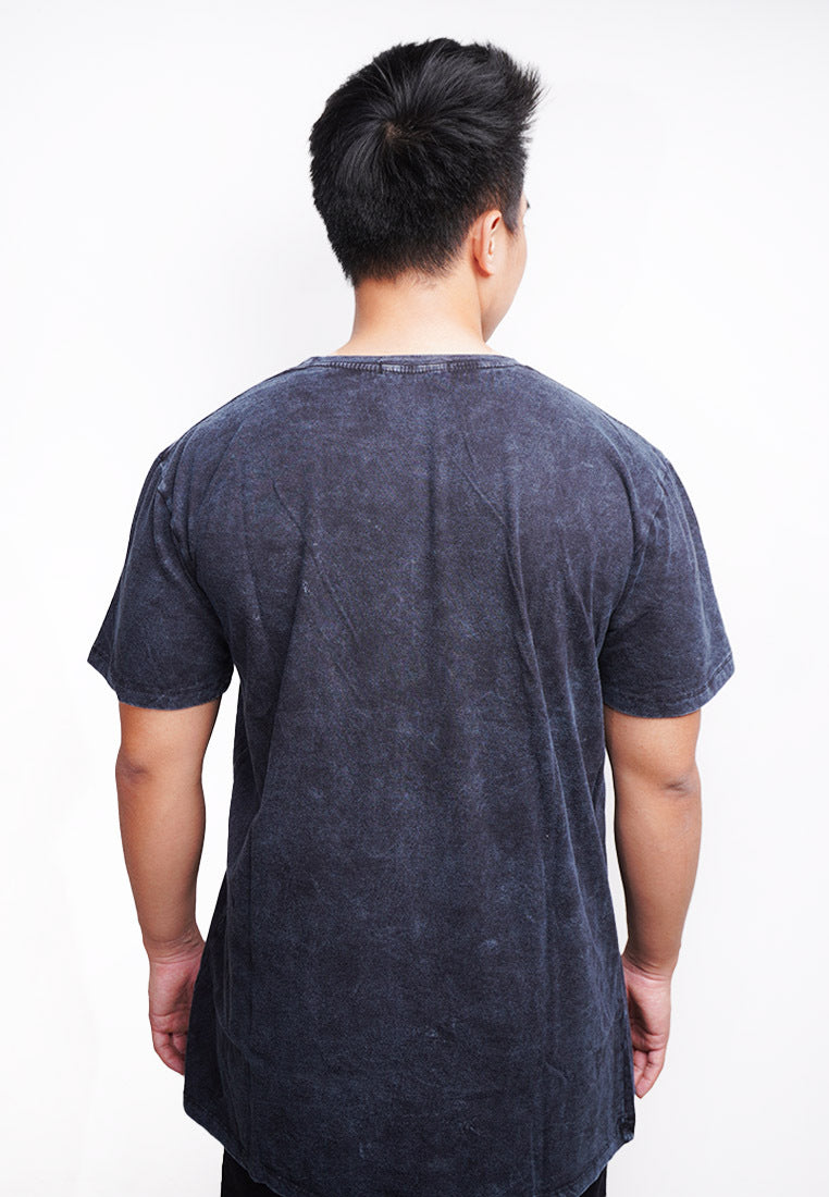 Third Day MTM45 kaos acid wash navy spray paint thdy navy