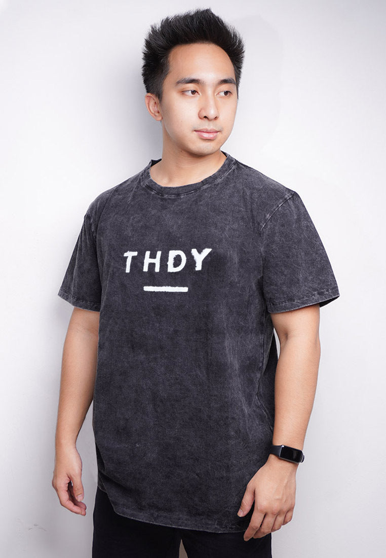 Third Day MTM50 kaos acid wash navy spray paint thdy hitam abu