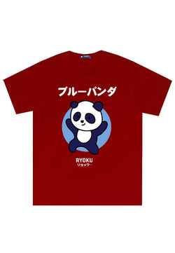 Third Day MTM70 kaos anime panda tulisan jepang pria instacool maroon