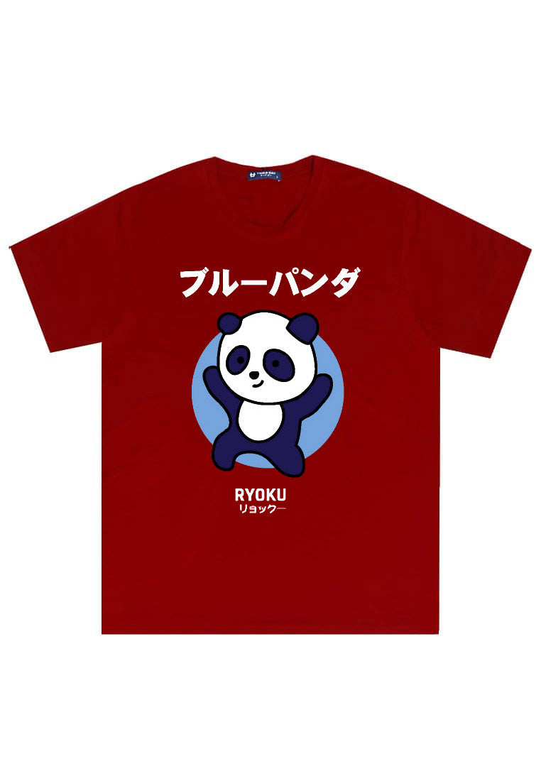 Third Day MTM70 kaos anime panda tulisan jepang pria instacool maroon