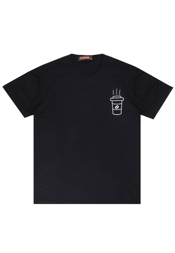 Nade NTC21 kaos anti kusut stretch komik anime coffe cup hitam