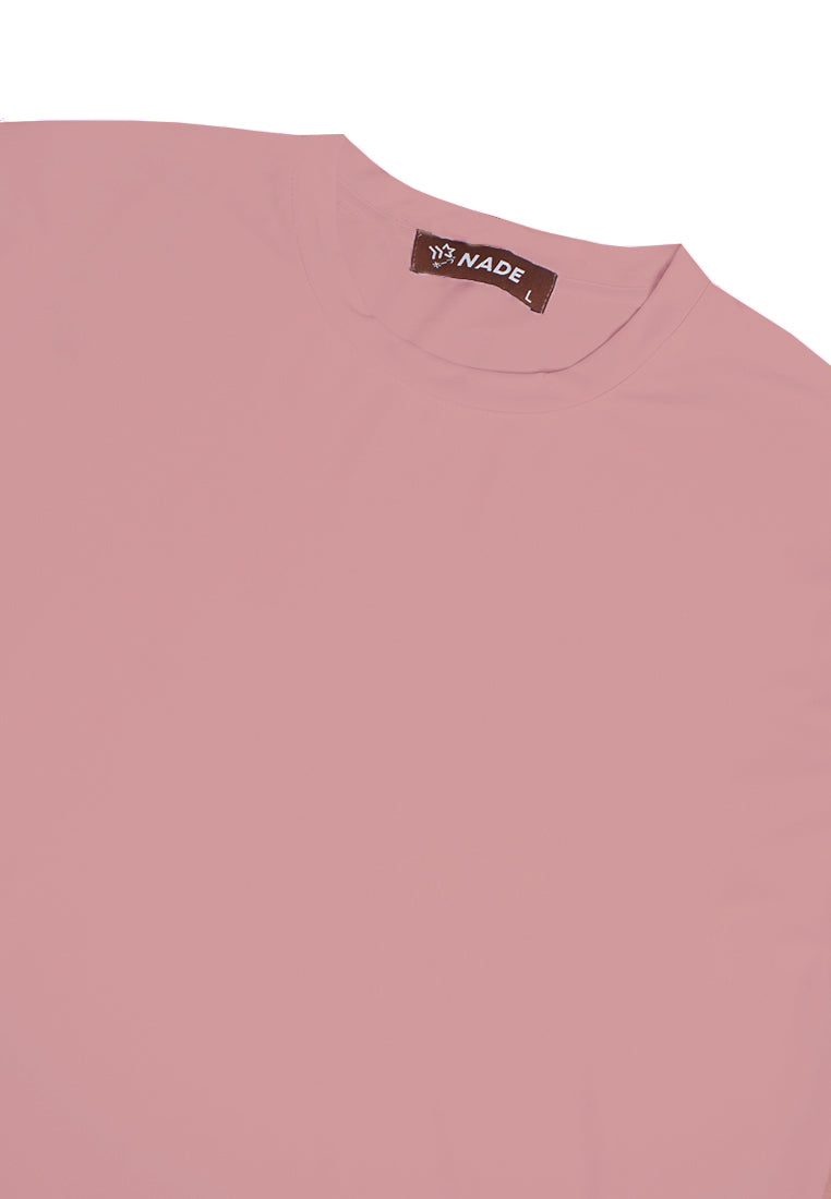 Nade NTC11 kaos anti kusut pria tangan pendek nade japan polos nude pink