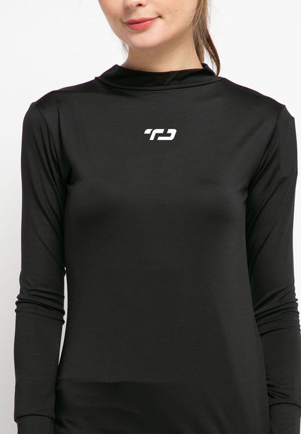 Td Active LSA89 manset baselayer inner olahraga hitam tdactive logo tengah