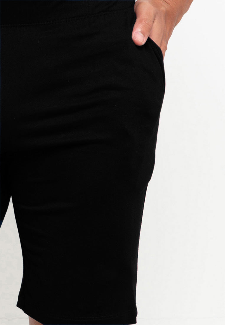 Thirdday MC024 instacool pyjama celana pendek shorts polos hitam
