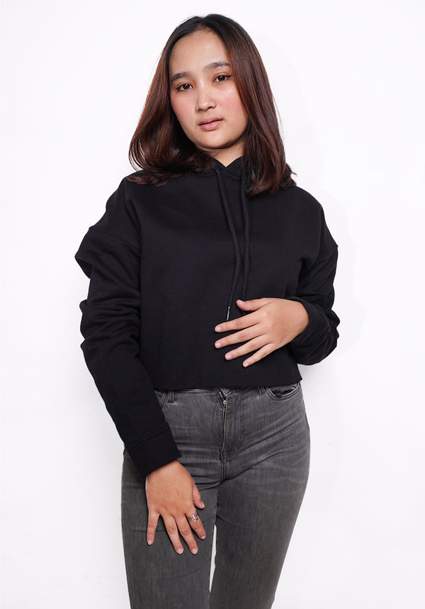 TDLA LO026 crop hoodie Superare black polos