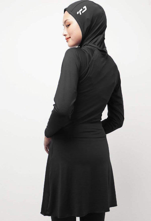 Td Active LSA92 set baju renang set hijab muslim logo td hijab - atasan - legging hitam