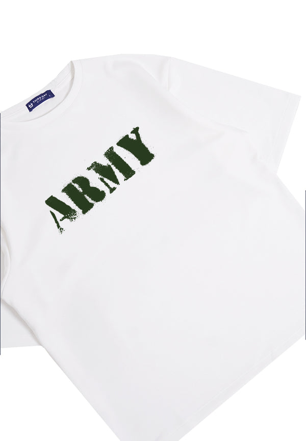 MTN24 kaos oversize army tentara hijau tni putih