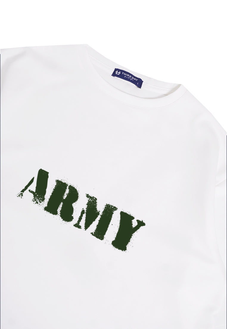 MTN24 kaos oversize army tentara hijau tni putih