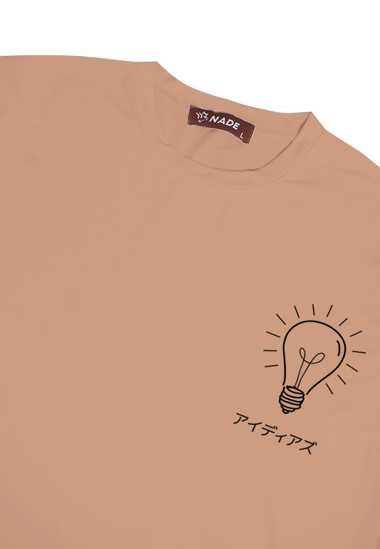 NTC33 kaos anime kartun ilustrasi aesthetic lampu khaki